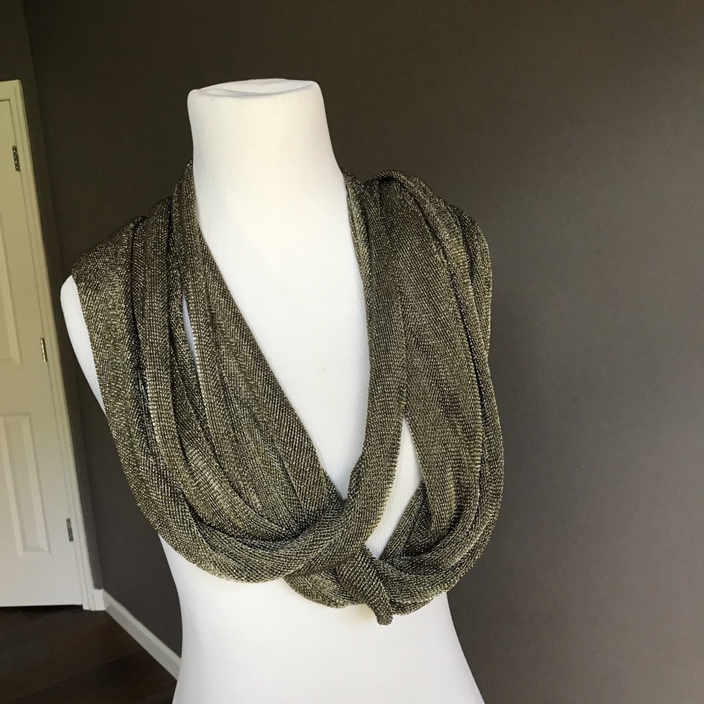Club Monaco metallic infinity scarf